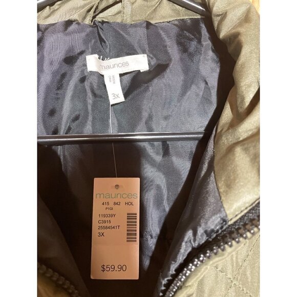 NWT! Maurice’s women’s plaid vest. 3XL red/black - Picture 2 of 3